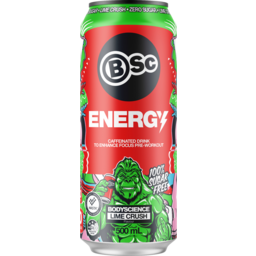 Photo of Bsc Body Science Energy Lime Crush Caffeinated Drink 500ml