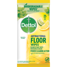 Photo of Dettol Antibacterial Floor Cleaning Wipes Citrus 25pk 25