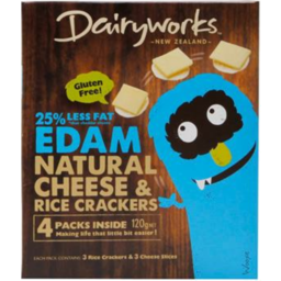 Photo of Dairyworks Cheese & Rice Crackers Edam 4 Pack