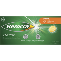 Photo of Berocca Energy Orange Flavour Effervescent Tablets 30 Pack