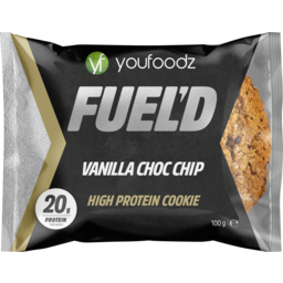 Photo of Youfoodz Fuel'd Vanilla Choc Chip High Protein Cookie 100g 100g