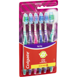 Photo of Colgate Toothbrush Zig Zag Plus Medium 6 Pack