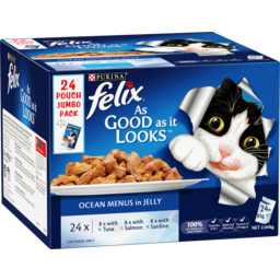 Photo of Purina Felix Ocean Menus In Jelly Pouches Multipack Cat Food 24x85g