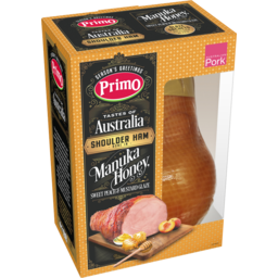 Photo of Primo Tastes Of Australia Shoulder Ham Bone-In With Manuka Honey, Sweet Peach & Mustard Glaze