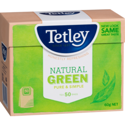 Photo of Tetley Tea Bags Green Tea Natural 50 Each 