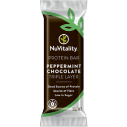 Photo of Nuvitality Bar Protein Bar Chocolate Peppermint 30g
