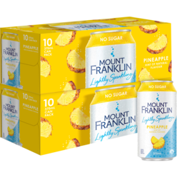 Photo of Mount Franklin Lightly Sparkling Water Pineapple Cans 10x375ml 