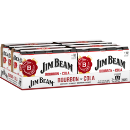 Photo of Jim Beam White Bourbon & Cola 4x6 Pack 375ml