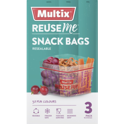 Photo of Multix Reuseme Snack Bags 3 Pack