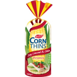 Photo of Real Foods Corn Thins Soy Linseed & Chia 150g