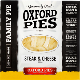 Photo of Oxford Pies Family Pie Steak And Cheese 650g