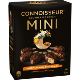 Photo of CONNOISSEUR MURRAY RIVER SALTED CARAMEL WITH  MACADAMIA MINI 6 PK