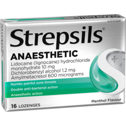 Photo of Strepsils Anaesthetic Lozenges Menthol 16 Pack