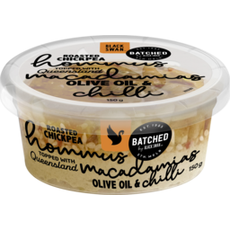 Photo of Black Swan Batched Roasted Chickpea Hommus Topped With Queensland Macadamias, Olive Oil & Chilli 150g 