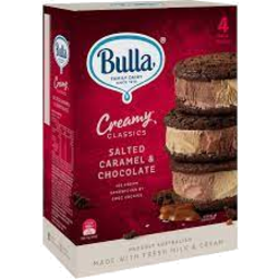 Photo of Bulla Ice Cream Creamy Classics Chocolate & Caramel 4pk
