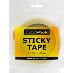Photo of Black & Gold Sticky Tape 12x66mm