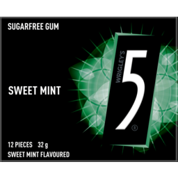 Photo of 5 Gum Sweet Mint Sugar Free Chewing Gum 12 Pack 
