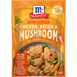 Photo of Mccormick Slow Cookers Chicken Bacon & Mushroom Recipe Base 40g
