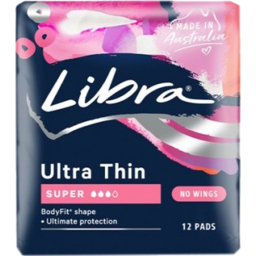 Photo of Libra Ultra Thin Super No Wings Sanitary Pads 12 Pack