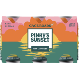 Photo of Gage Roads Pinky's Sunset Pink Lady Cider 6-Pack 330ml