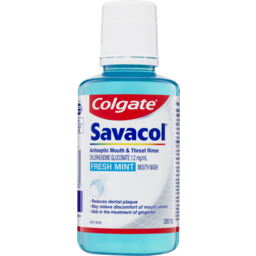 Photo of Colgate Savacol Antiseptic Mouth & Throat Rinse Mouthwash, Fresh Mint 300ml
