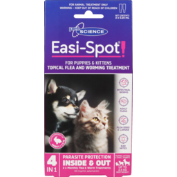 Photo of Petscience Easi-Spot Topical Flea & Worming Treatment Puppies & Kittens Upto