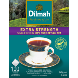 Photo of Dilmah Black Tagless Teabags Premium Extra Strength 100 Pack 240g