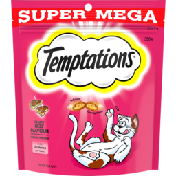 Photo of Temptations Hearty Beef Flavour Treats For Cats Mega Pack 350g