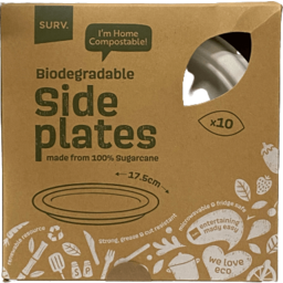Photo of Surv Biodegradable Side Plates 17.5cm 10 Pack