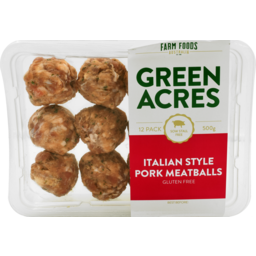 Photo of Green Acres Italian Style Pork Meatballs 500gm