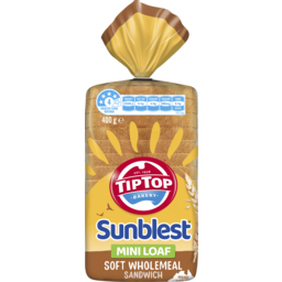 Photo of Tiptop Bakery Tip Top Sunblest Mini Loaf Soft Wholemeal Sandwich 400g 400g