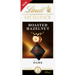 Photo of Lindt Excellence Dark Roasted Hazelnut Chocolate Block 100g
