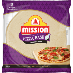 Photo of Mission Garlic & Herb Italian Pizza Base 2 Pack