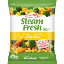 Photo of Heinz Steam Fresh® Carrots, Corn & Broccoli 450g