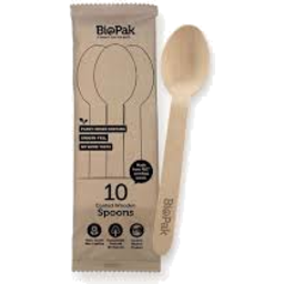Photo of Biopak Spoon Wooden 16cm 10pk