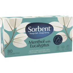 Photo of Sorbent Menthol With Eucalyptus Facial Tissues 80 Pack 