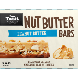 Photo of Tasti Nut Butter Bars Peanut Butter 5 Pack 175g