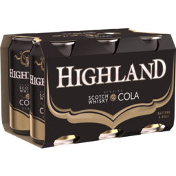 Photo of Highland Scotch Whisky & Cola 4.8% 6 X 375ml Can 375ml