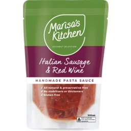 Photo of Marisa's Kitchen Italian Sausage & Red Wine Pasta Sauce 500ml