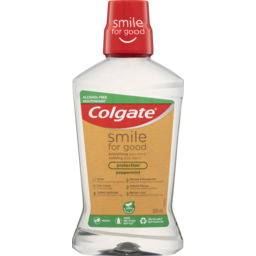 Photo of Colgate Smile For Good Alcohol Free Mouthwash , Peppermint, Vegan, Sugar Free, Gluten Free With Recycled Bottle