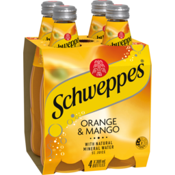 Photo of Schweppes Orange & Mango Natural Mineral Water Bottles 4x300ml