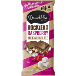 Photo of Darrell Lea Rasberry Rocklea Road Milk Chocolate Block 180g