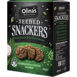 Photo of Olina's Bakehouse Seeded Snackers Sour Cream & Chives