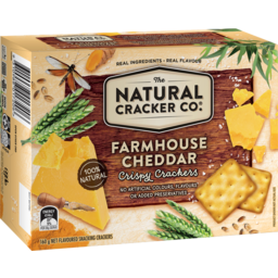 Photo of The Natural Cracker Co. Farmhouse Cheddar Crispy Crackers 160g