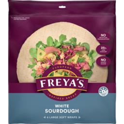 Photo of Freyas Wraps White Sourdough 6 Pack