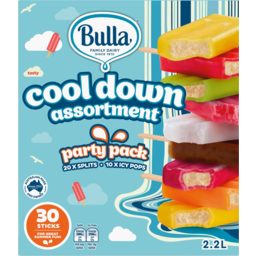 Photo of Bulla Cool Down Assortment 20x Splits & 10x Icy Pops 30 Pack 2.2l
