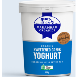 Photo of Barambah Organics Barambah Sweetened Greek Yoghurt 1kg