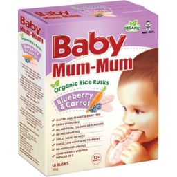 Photo of Baby Mum-Mum Organic Rice Rusks Blueberry & Carrot