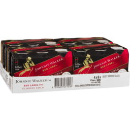 Photo of Johnnie Walker Red Label & Cola Cans