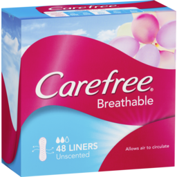 Photo of Carefree Breathable Unscented Panty Liners 48 Pack 